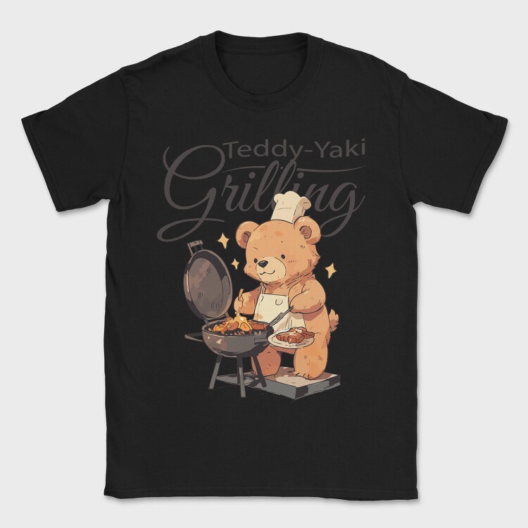 Teddy Bear Grilling, Tricou Barbati (Unisex)