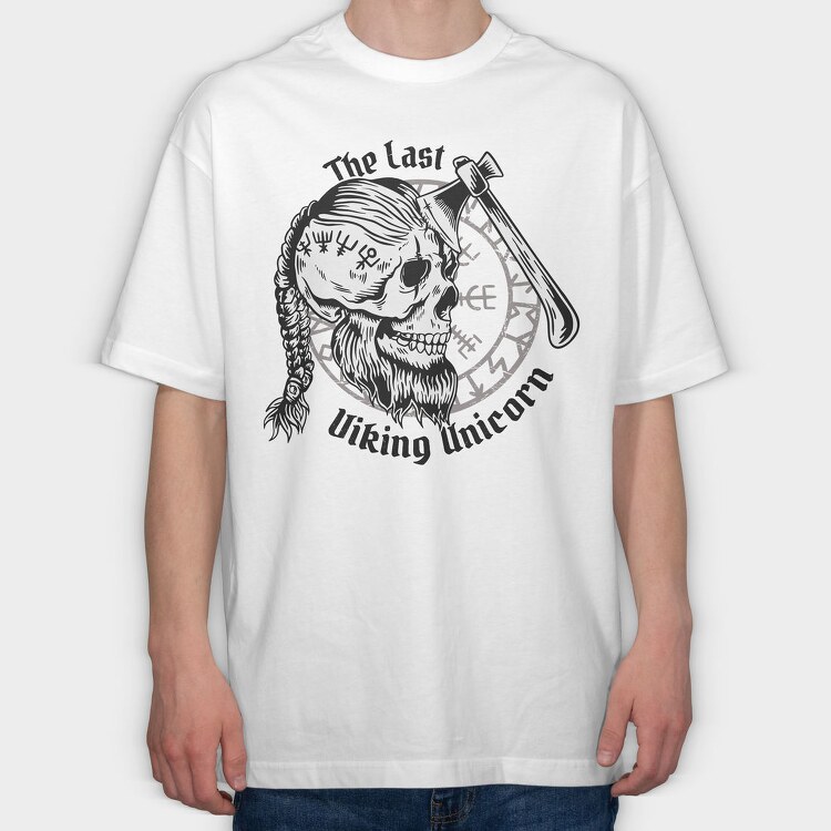 The Last Viking Unicorn, Tricou Oversize Barbati (Unisex)