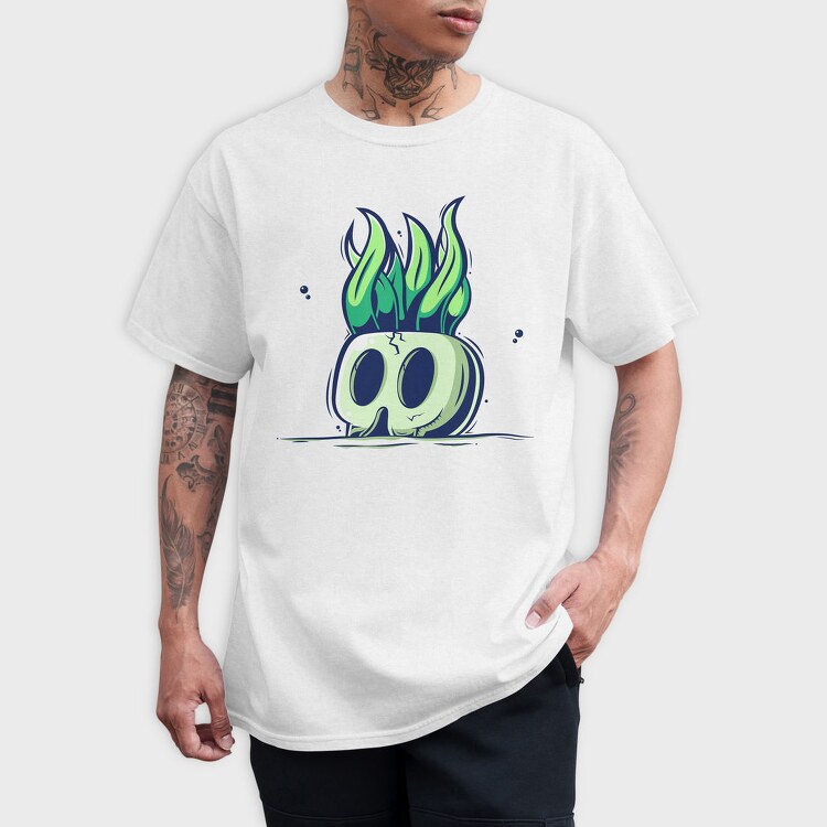 Green Ghost Flames, Tricou Barbati (Unisex)
