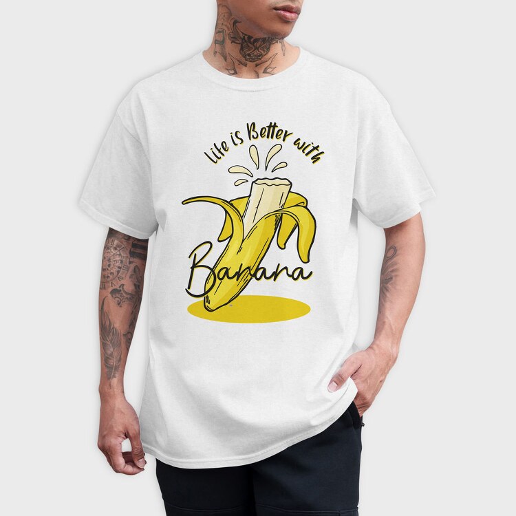Life Is Better Banana, Tricou Barbati (Unisex)