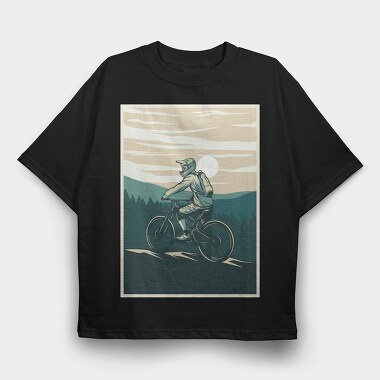 Mountain Bike Rider 1, Tricou Oversize Barbati (Unisex)