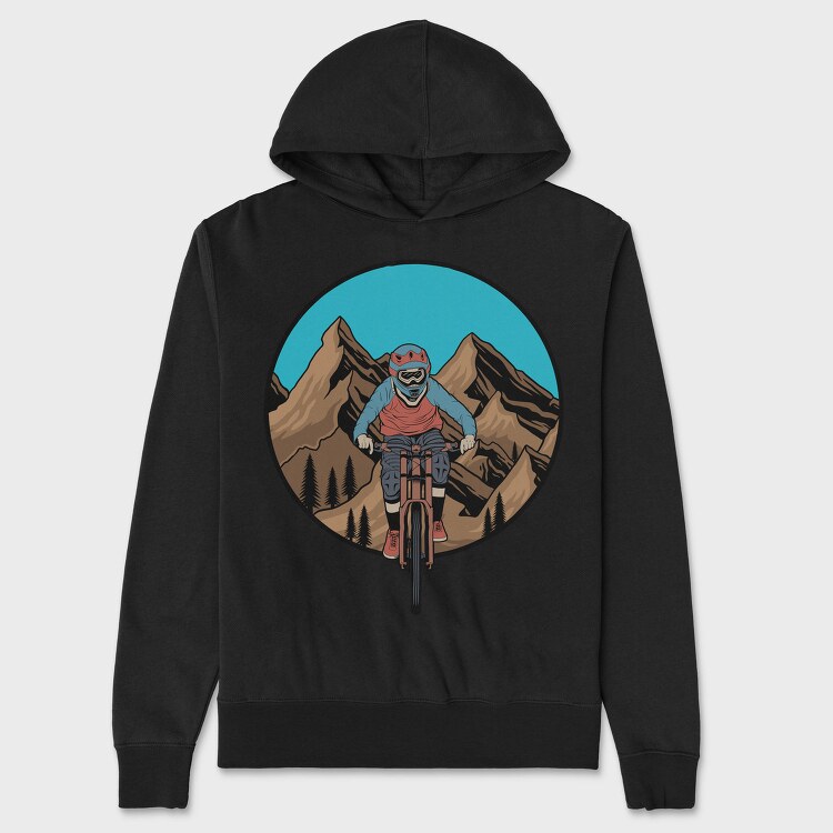 Mountain Bike Rider 2, Hanorac Oversize Barbati (Unisex)