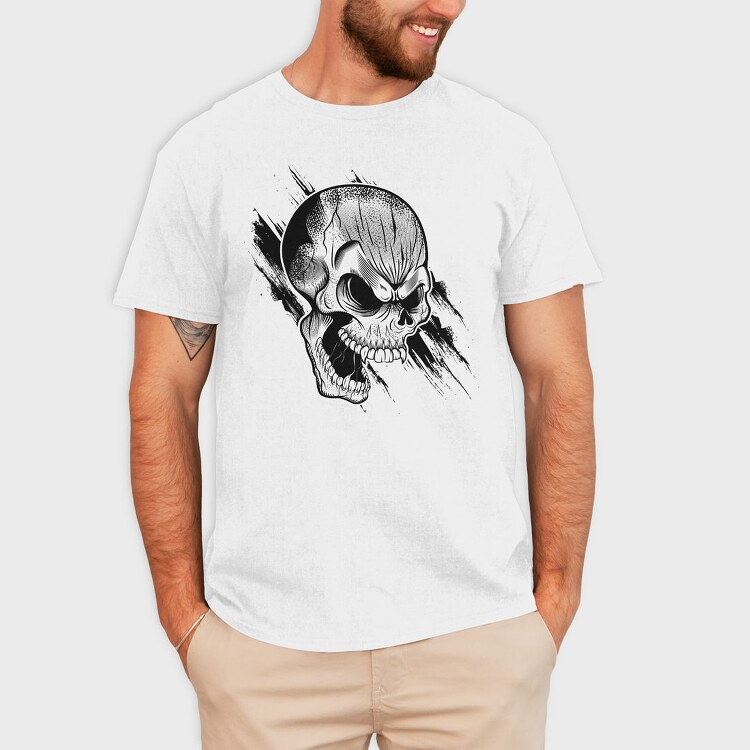 Skull Scream, Tricou Barbati (Unisex)