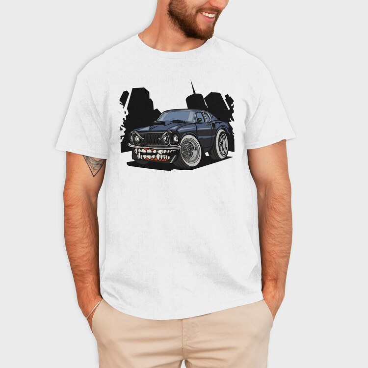 Fanged Muscle Car, Tricou Barbati (Unisex)