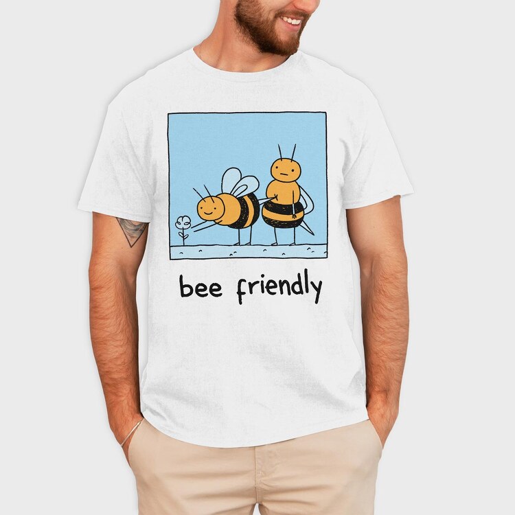 Friendly Bee, Tricou Barbati (Unisex)