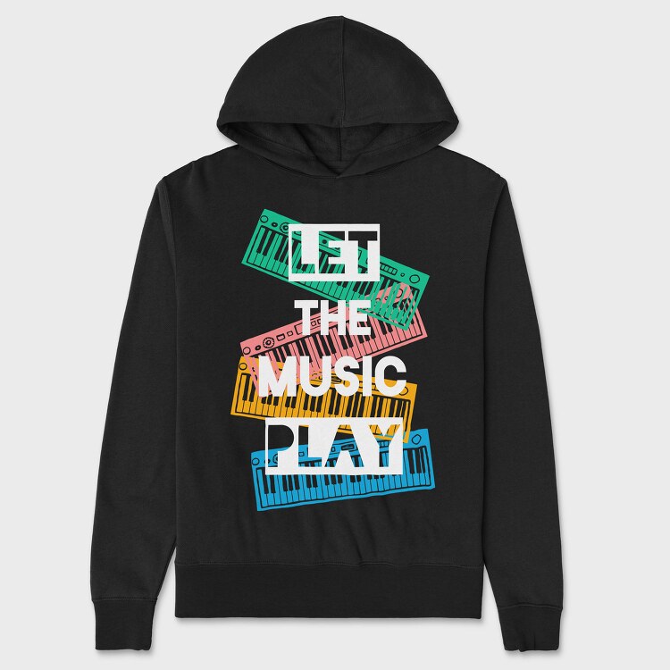 Music Keys Stack, Hanorac Oversize Barbati (Unisex)