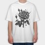 Dark Gothic Rose Garden, Tricou Oversize Barbati (Unisex)