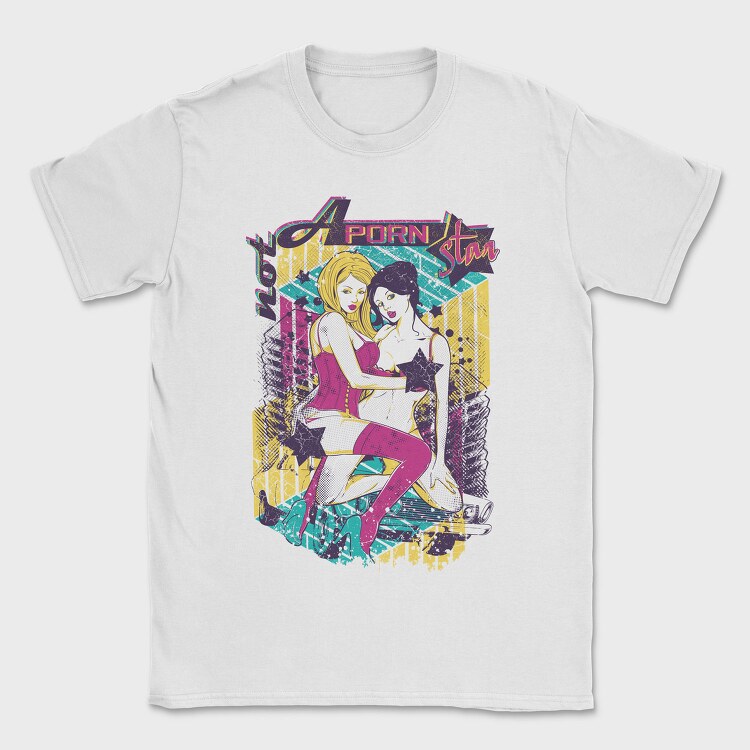Neon Star Pin Up, Tricou Barbati (Unisex)