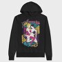Neon Star Pin Up, Hanorac Oversize Barbati (Unisex)