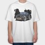 Fanged Muscle Car, Tricou Oversize Barbati (Unisex)