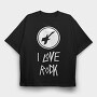 Neon Wolf Howl 2, Tricou Oversize Barbati (Unisex)