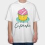 Life Is Better With Cupcake, Tricou Oversize Barbati (Unisex)