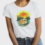 Happy Camper Sunset, Tricou Femei
