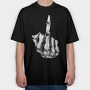 Neon Wolf Howl 9, Tricou Oversize Barbati (Unisex)