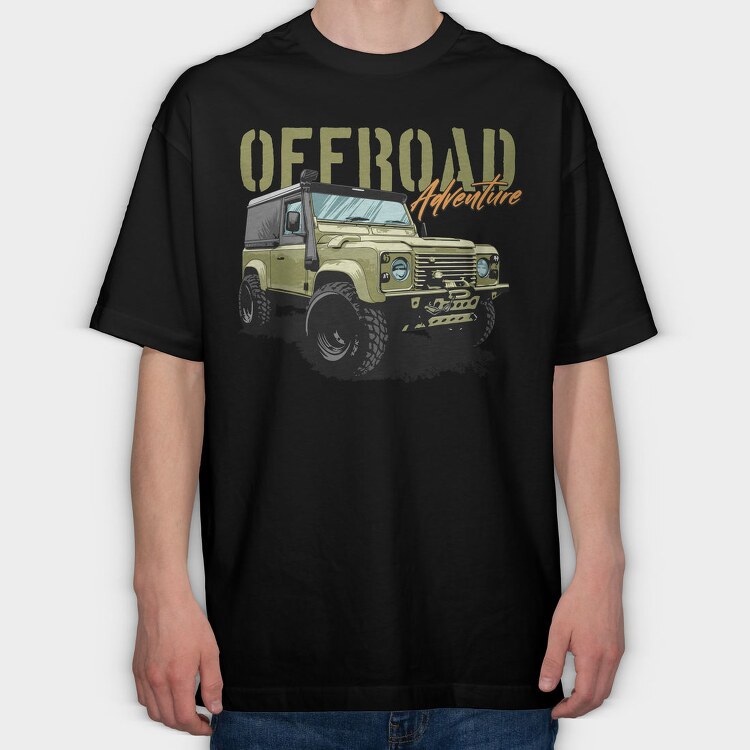 Offroad Adventure, Tricou Oversize Barbati (Unisex)