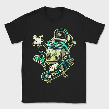 Rebel X Game Skate, Tricou Barbati (Unisex)