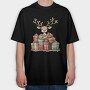Deer With Gifts, Tricou Oversize Barbati (Unisex)