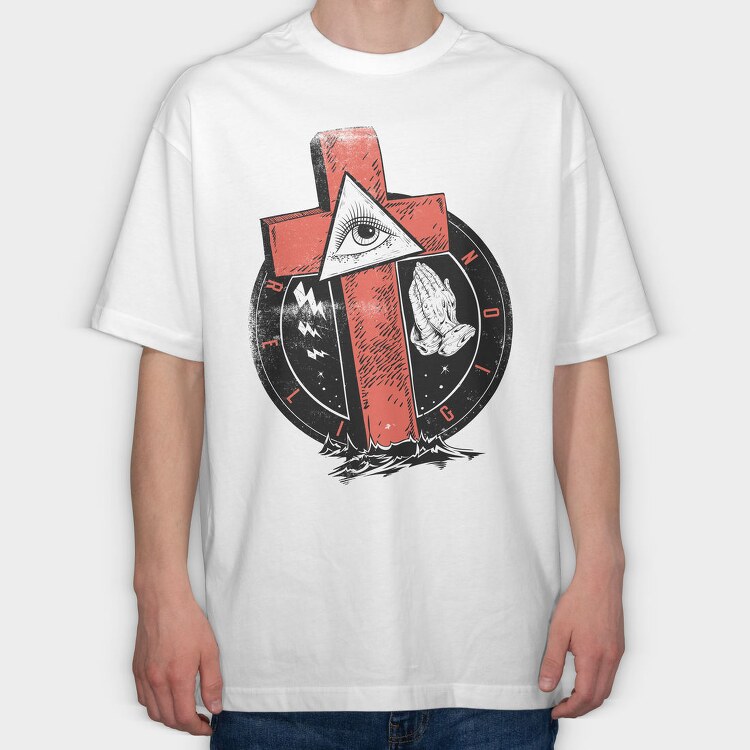 Rebel Eye Prayer, Tricou Oversize Barbati (Unisex)