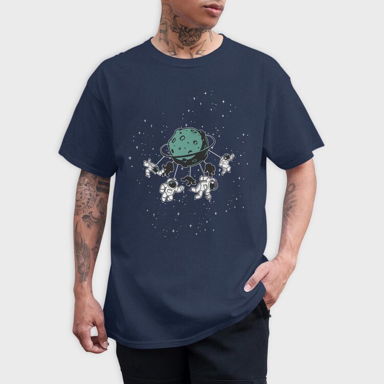 Astronaut Carousel, Tricou Barbati (Unisex)