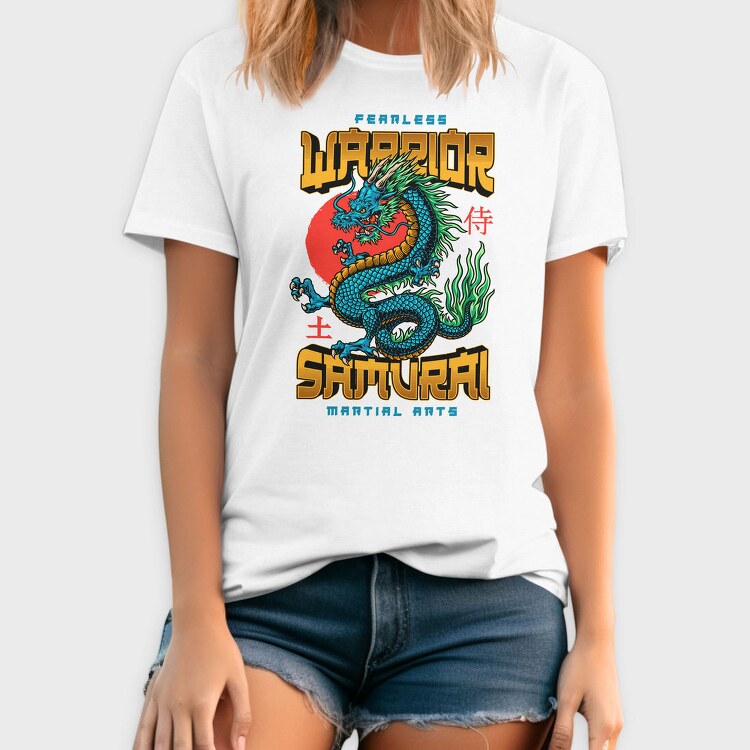 Fearless Samurai Dragon, Tricou Barbati (Unisex)
