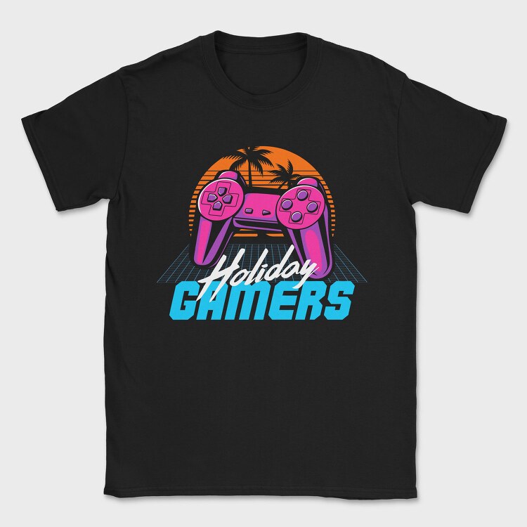 Retro Beach Gamers, Tricou Barbati (Unisex)