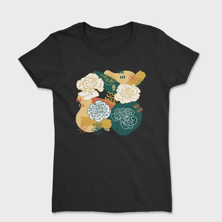 Abstract Carnation Flowers, Tricou Femei