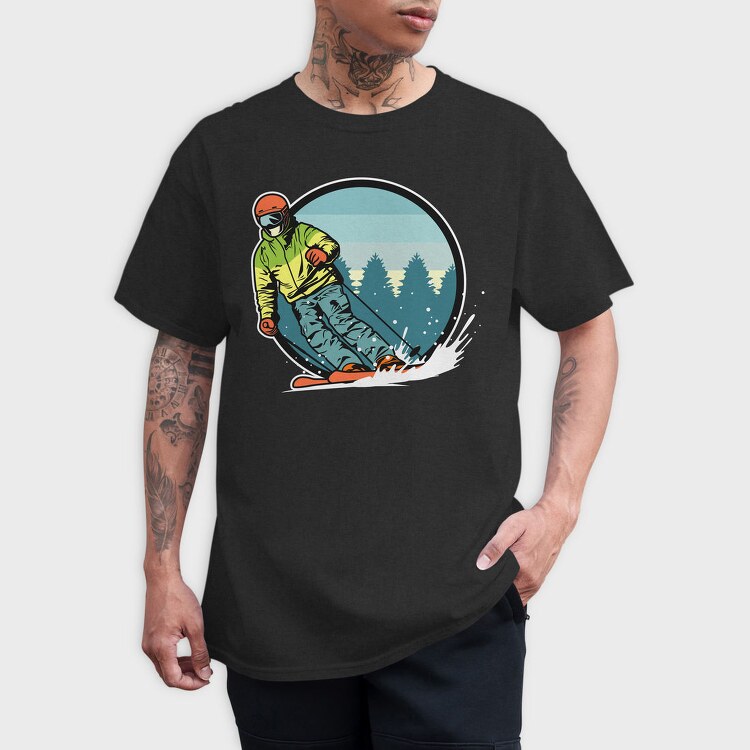 Skiing Adventure, Tricou Barbati (Unisex)