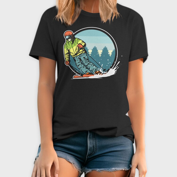 Skiing Adventure, Tricou Barbati (Unisex)