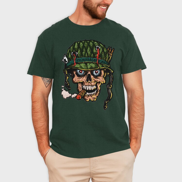 Hell And Back Skull, Tricou Barbati (Unisex)