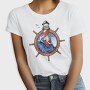 Lighthouse Storm Ship Wheel, Tricou Femei