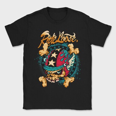 Ride Loose Skull, Tricou Barbati (Unisex)