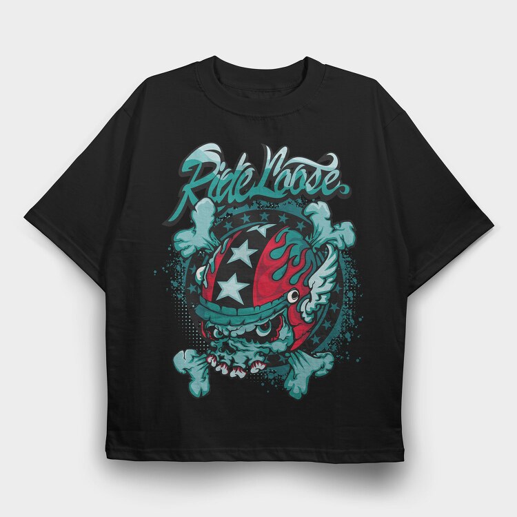 Ride Loose, Tricou Oversize Barbati (Unisex)