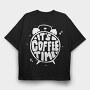 Neon Wolf Howl 5, Tricou Oversize Barbati (Unisex)