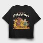 Test Tubes Cartoon, Tricou Oversize Barbati (Unisex)