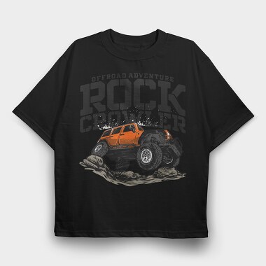Offroad Adventure Rock Crawler, Tricou Oversize Barbati (Unisex)