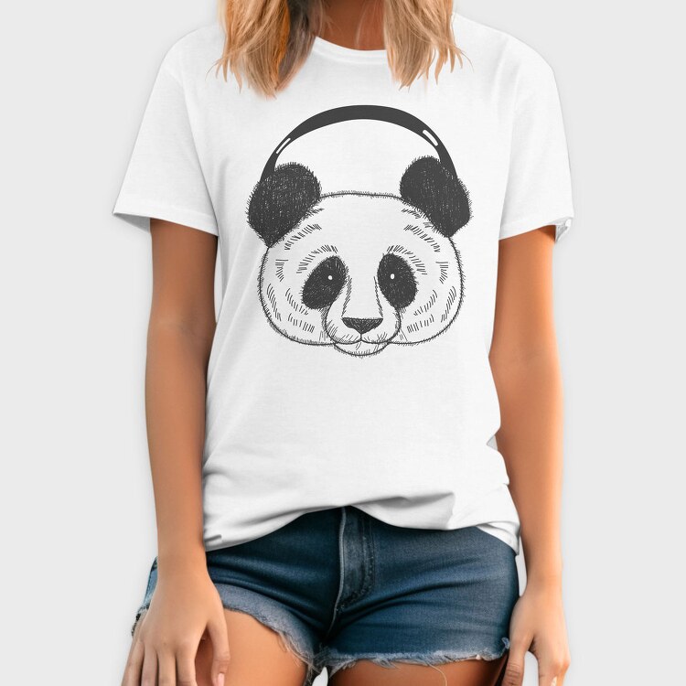 Panda Headphones, Tricou Barbati (Unisex)