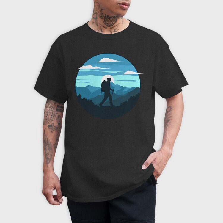 Hiking Horizon, Tricou Barbati (Unisex)