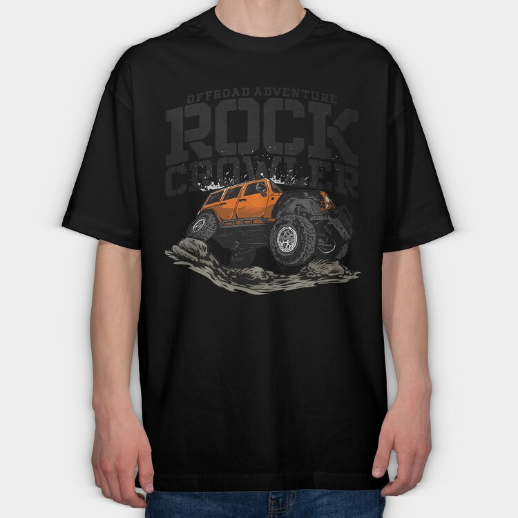 Offroad Adventure Rock Crawler, Tricou Oversize Barbati (Unisex)