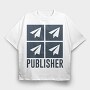 Paper Plane Publisher, Tricou Oversize Barbati (Unisex)