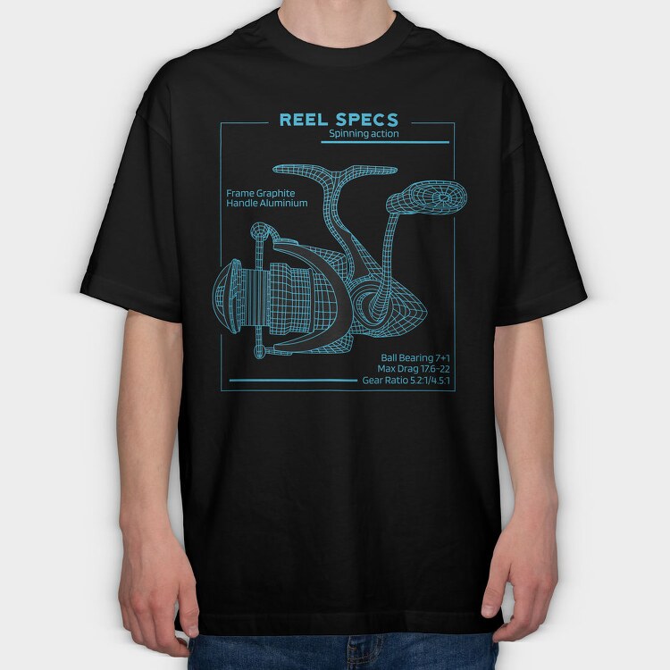 Tech Reel Diagram, Tricou Oversize Barbati (Unisex)