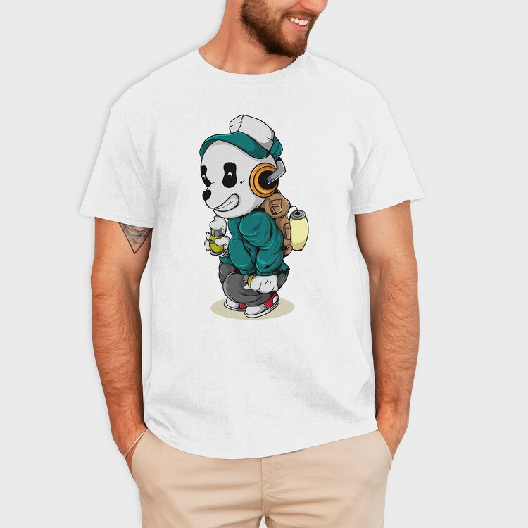 Panda Pilot, Tricou Barbati (Unisex)