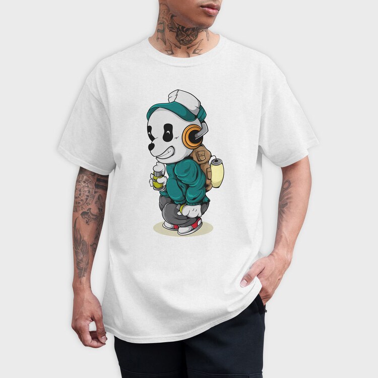 Panda Pilot, Tricou Barbati (Unisex)