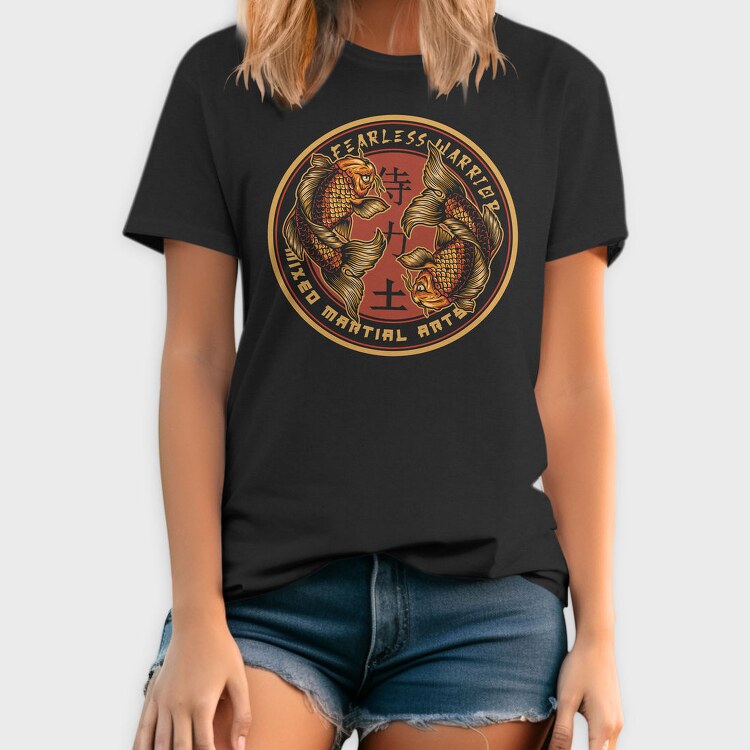 Fearless Warrior Koi, Tricou Barbati (Unisex)