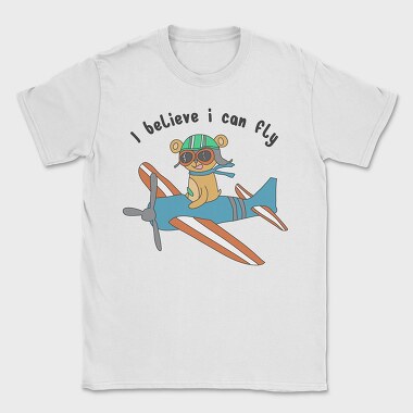 Pilot Pup Soar, Tricou Barbati (Unisex)