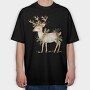Deer Holly Garland, Tricou Oversize Barbati (Unisex)