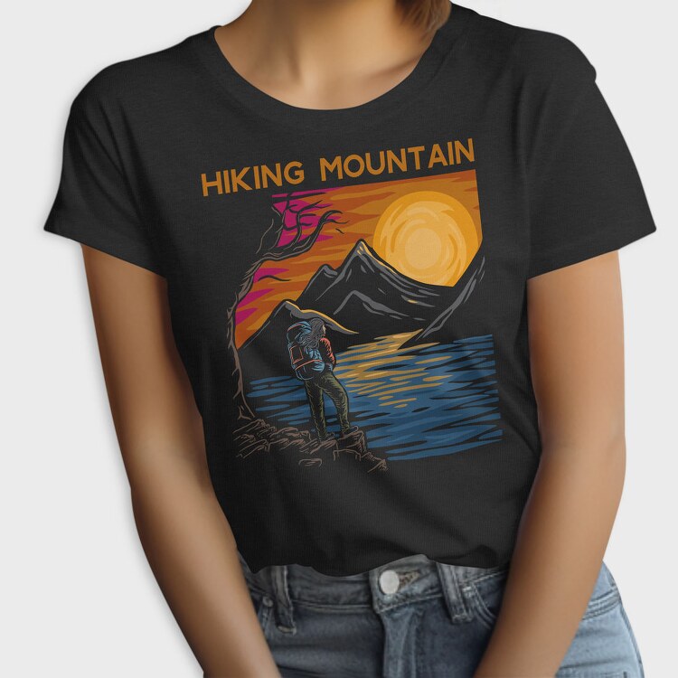 Hiking Mountain Sunset, Tricou Femei