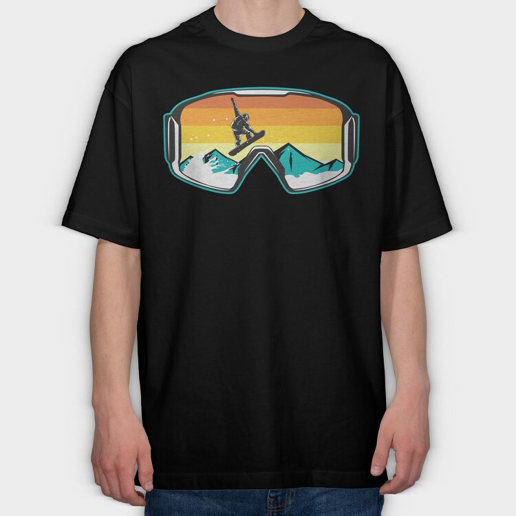Snowboard Goggles, Tricou Oversize Barbati (Unisex)