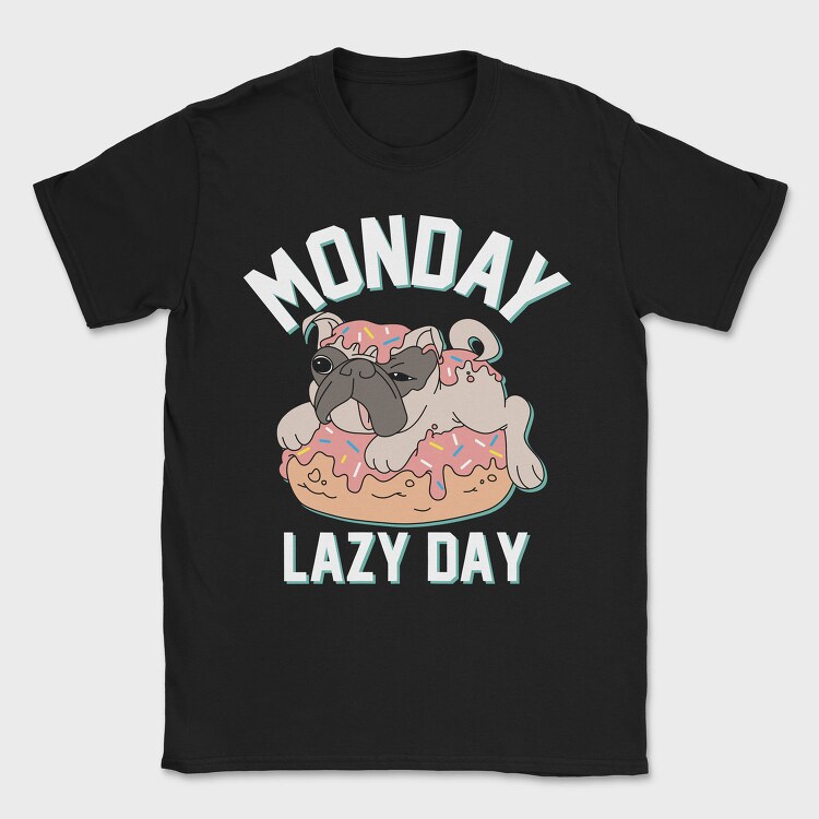 Pug Donut Monday, Tricou Barbati (Unisex)