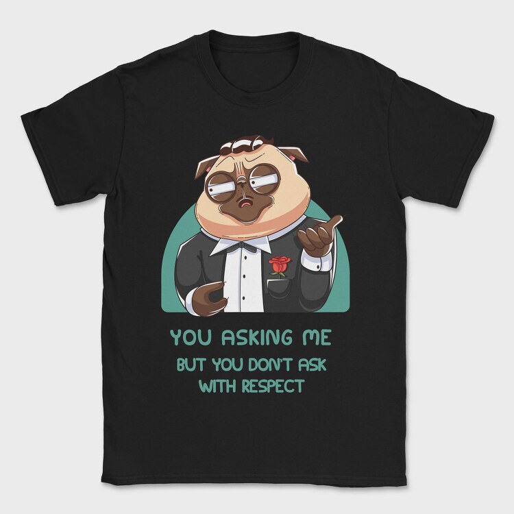 Pug In Tuxedo, Tricou Barbati (Unisex)