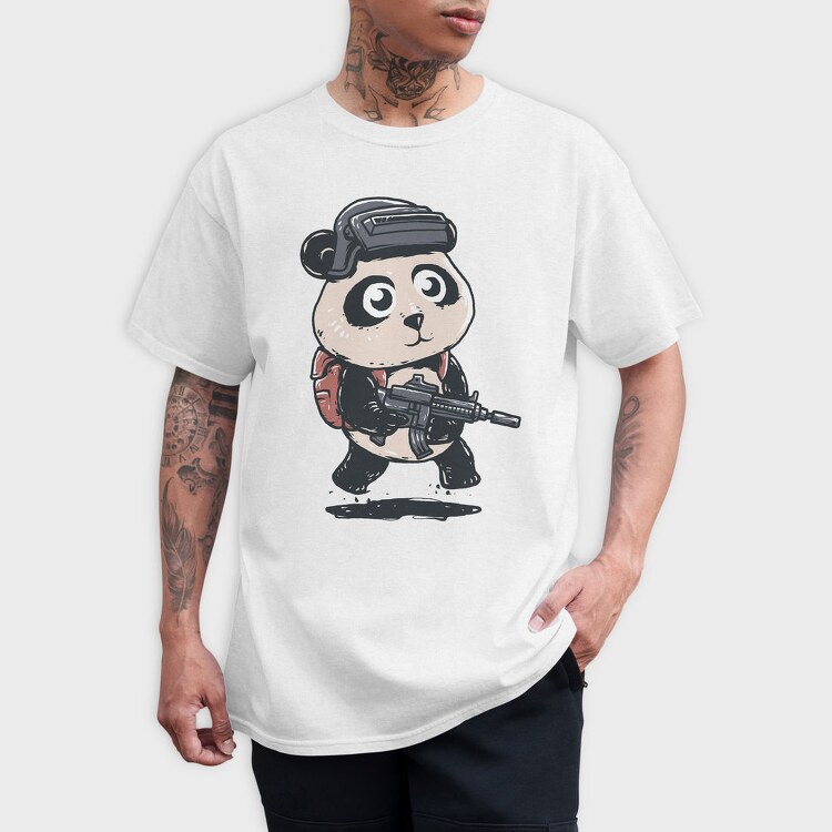 Panda Soldier, Tricou Barbati (Unisex)